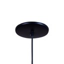 Ver imagem 2 de Pendente Meia Lua 24cm Luminária Lustre Alumínio Preto Textura C/ Cobre