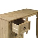 Ver imagem 6 de Escrivaninha Penteadeira de Madeira Maciça com 3 Gavetas Marrom Antique