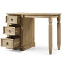 Ver imagem 4 de Escrivaninha Penteadeira de Madeira Maciça com 3 Gavetas Marrom Antique