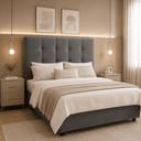 Ver imagem 2 de Cabeceira Casal King Cama Box Estofada Virginia 195 cm Veludo