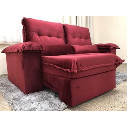 Sofá Retrátil Reclinável 2,10 m Vinho 507 Campo Grande - 4