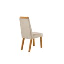 Ver imagem 5 de Conjunto de Jantar 6 Cadeiras Mesa Miami Tampo MDF e Vidro Castanho/Off White Yescasa Bege/Cinamomo/Creme
