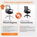Ver mais imagens de Kit 10 Cadeiras Begônia Ergonômica Tela Mesh Apoio Lombar até 120kg