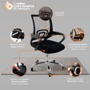 Ver imagem 3 de Kit 10 Cadeiras Begônia Ergonômica Tela Mesh Apoio Lombar até 120kg