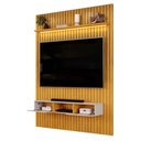 Ver imagem 2 de Painel Trento para TV com Bancada 183 Ripado Cedro com LED- DJ Móveis