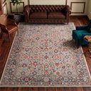 Ver imagem 1 de Tapete Sala Quarto Persa Belga Classico Antiderrapante Miro:06 Vermelho/1,40x2,00m