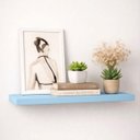 Ver imagem 3 de Prateleira Grossa Madeira Parede Decoracao Azul Suspensa Cozinha Quarto Sala Livros Organizadora