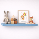 Ver imagem 2 de Prateleira Grossa Madeira Parede Decoracao Azul Suspensa Cozinha Quarto Sala Livros Organizadora