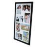 Quadro Painel Multifotos 8 fotos 10x15 Paspatur e Vidro Comum - Preto com Branco - 3