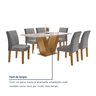 Conjunto Sala de Jantar Mesa Tampo Mdf e Vidro 160x80cm com 6 Cadeiras Espanha Yescasa - 14