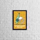 Ver imagem 1 de Quadro Um Brinde a Cerveja 33x24cm - com vidro:Madeira branca