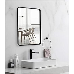 Espelho Retangular com Moldura Metal Decorativo Sala Hall Parede 70x50 Cm - 4