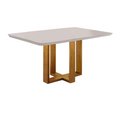 Ver imagem 2 de Mesa de Jantar 6 Lugares em Madeira Maciça Lisy Com Tampo de Vidro 160cm - Móveis Mix