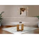 Ver imagem 1 de Mesa de Jantar 6 Lugares em Madeira Maciça Lisy Com Tampo de Vidro 160cm - Móveis Mix