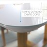 Mesa de Jantar 6 Lugares em Madeira Maciça Lisy Com Tampo de Vidro 160cm - Móveis Mix - 3