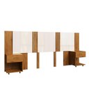 Ver mais imagens de Cabeceira Sleep Movelove para Cama Casal/queen/king com 2 Criados Cinamomo/off White