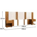 Ver imagem 5 de Cabeceira Sleep Movelove para Cama Casal/queen/king com 2 Criados Cinamomo/off White