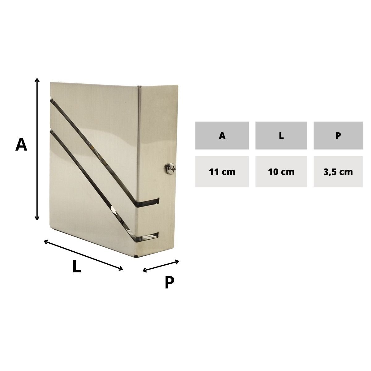 Luminária Arandela Vega Slim Inox Escovado Externo/Interno COM LED BQ HALUZ - 4