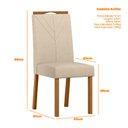 Ver imagem 2 de Cadeira para Mesa de Jantar Anitta Kit 2 Peças Ype Linho Palha – New Ceval