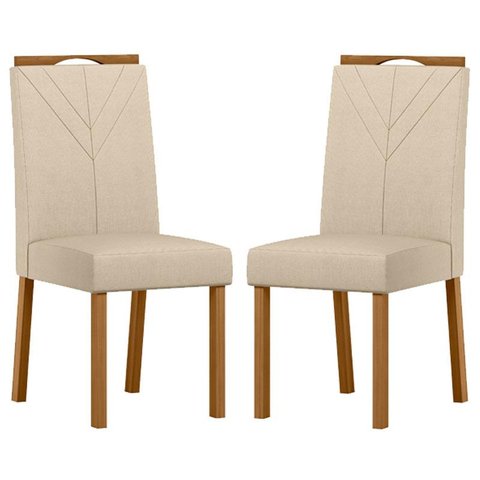 Cadeira para Mesa de Jantar Anitta Kit 2 Peças Ype Linho Palha – New Ceval