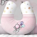 Ver imagem 1 de Almofada de Amamentação Travesseiro Astronauta Rosa Menina