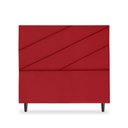 Ver imagem 1 de Cabeceira Estofada Queen Cristal 160cm Suede Vermelho