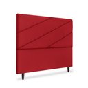 Ver imagem 3 de Cabeceira Estofada Queen Cristal 160cm Suede Vermelho