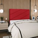 Ver imagem 2 de Cabeceira Estofada Queen Cristal 160cm Suede Vermelho