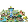 Brinquedo Jogo Patrulha Canina Cenário Baía da Aventura 44 Peças Infantil em Madeira Tabuleiro - 9