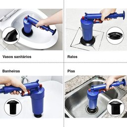 Desentupidor Manual Lorben Pistola Alta Pressão Vaso Sanitário Pia Ralo Gt6229 - 5
