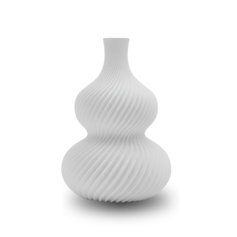 Vaso Decorativo Vortex 26cm Branco C/ Design Moderno e Elegante