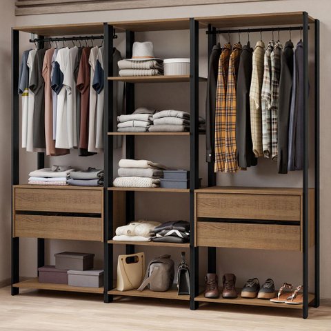 Guarda-roupa Closet Modulado Valencia 4 Gavetas 199cm Madesa 02