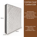 Ver imagem 3 de Colchão Casal 138x188x21 Confort D-28 com Molas Ensacadas - Sallar Home