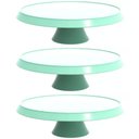 Ver imagem 1 de Kit 3 Bases Porta Bolos Verde Menta 30cm com Pé Bubble Suporte para Tortas Doces Crippa