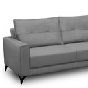 Ver imagem 3 de Sofá 4 Lugares com Chaise Direito 285cm Soreh F05 Veludo Prata - Mpozenato