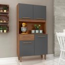 Ver imagem 2 de Armario de Cozinha Kit Uruguai 91 cm 4 Portas e 1 Gaveta Freijo-Chumbo