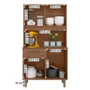 Ver imagem 3 de Armario de Cozinha Kit Uruguai 91 cm 4 Portas e 1 Gaveta Freijo-Chumbo