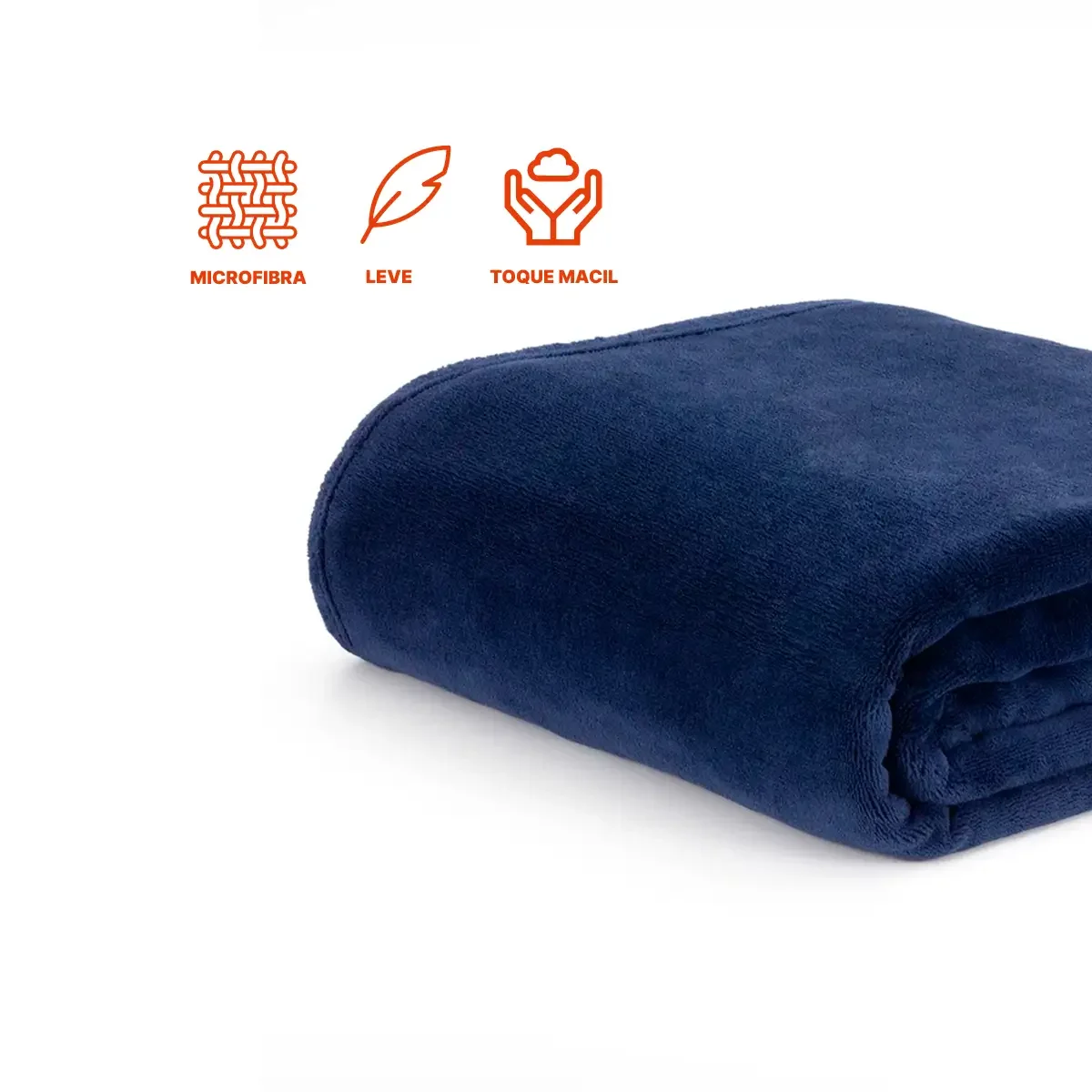 Cobertor Microfibra Solteiro:azul Escuro - 4