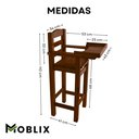 Ver imagem 5 de Banqueta Alta Cadeira de Alimentação Bebe Infantil Madeira Maciça Imbuia
