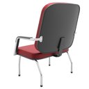 Ver imagem 6 de Cadeira de Escritório Recepção com Braço Fixa Cromada Magno P03 Vinil Vermelho - Lyam Decor