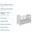 Ver imagem 3 de Quarto De Bebê Completo Com Guarda-Roupa Cômoda Junior New E Berço Uli New Móveis Peroba Branco