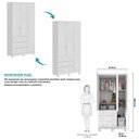 Ver imagem 5 de Quarto De Bebê Completo Com Guarda-Roupa Cômoda Junior New E Berço Uli New Móveis Peroba Branco