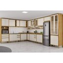 Ver imagem 4 de Armário de Cozinha Modulado Tempranillo C/ 3 Portas 120cm Amendoa/off White - Ronipa