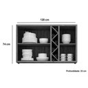 Ver imagem 3 de Armário de Cozinha Modulado Tempranillo C/ 3 Portas 120cm Amendoa/off White - Ronipa