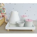 Ver imagem 2 de Kit Higiene Porcelana Bebê Meninas Rosa Bebê Térmica