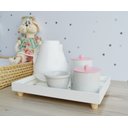 Ver imagem 1 de Kit Higiene Porcelana Bebê Meninas Rosa Bebê Térmica