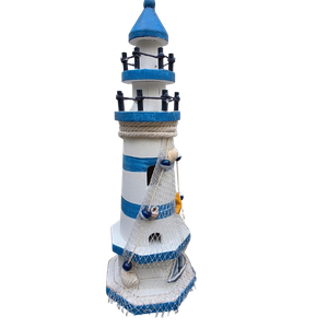 Adorno Enfeite Decorativo de Madeira Farol 30 Cm - Mad-5067