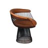 Poltrona Cadeira Platner Pu Cor Whisky74X75X56CM - 2