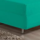 Ver imagem 2 de Lençol com Elástico Casal Nobre 1 Peça Luva de Box 55cm de Altura Malha 100% Algodão - Jade