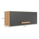 Ver imagem 4 de Armário Aéreo Geladeira Intenza 80cm 1 Porta Basculante Freijó/chumbo - Nicioli